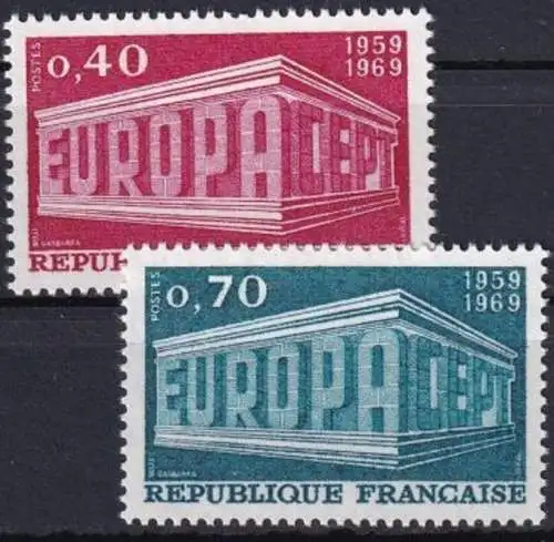 FRANKREICH 1969 Mi-Nr. 1665/66 ** MNH