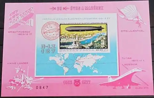 UNGARN 1977 Mi-Nr. Block 127 B I ** MNH