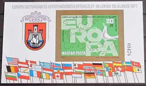 UNGARN 1977 Mi-Nr. Block 126 B ** MNH