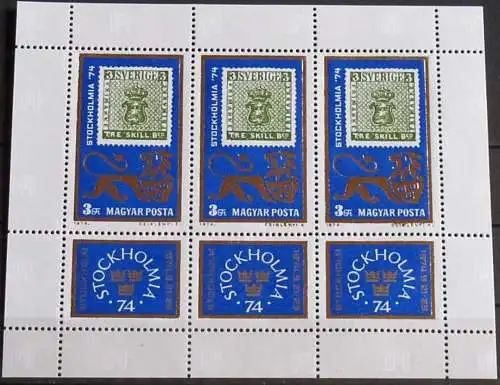 UNGARN 1974 Mi-Nr. 2981 A Kleinbogen ** MNH