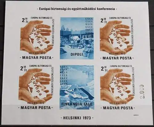 UNGARN 1973 Mi-Nr. Block 99 B ** MNH