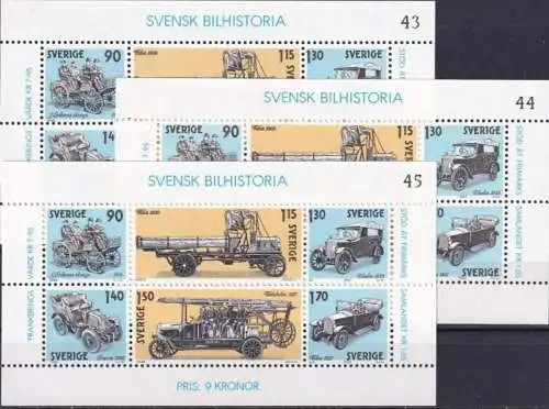 SCHWEDEN 1980 Mi-Nr. Block 8 3 Stück ** MNH