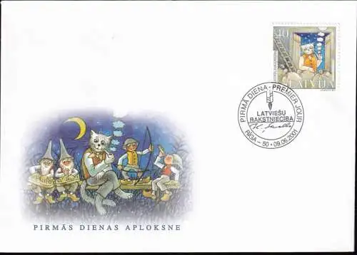 LETTLAND 2001 Mi-Nr. 549 FDC