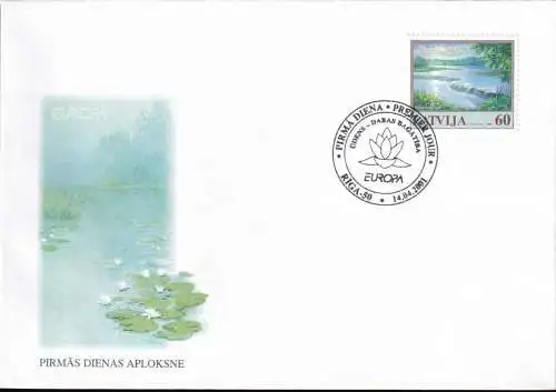 LETTLAND 2001 Mi-Nr. 544 FDC