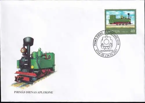 LETTLAND 2001 Mi-Nr. 543 FDC