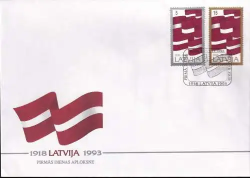 LETTLAND 1993 Mi-Nr. 361/62 FDC