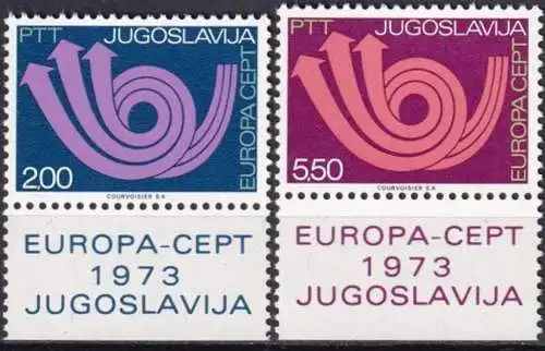 JUGOSLAWIEN 1973 Mi-Nr. 1507/08 ** MNH - CEPT