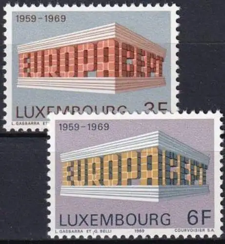 LUXEMBURG 1969 Mi-Nr. 788/89 ** MNH - CEPT