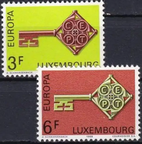 LUXEMBURG 1968 Mi-Nr. 771/72 ** MNH - CEPT