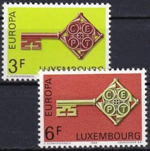 LUXEMBURG 1968 Mi-Nr. 771/72 ** MNH - CEPT