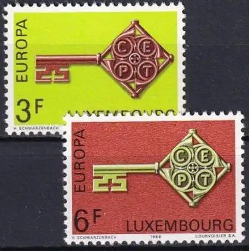LUXEMBURG 1968 Mi-Nr. 771/72 ** MNH - CEPT