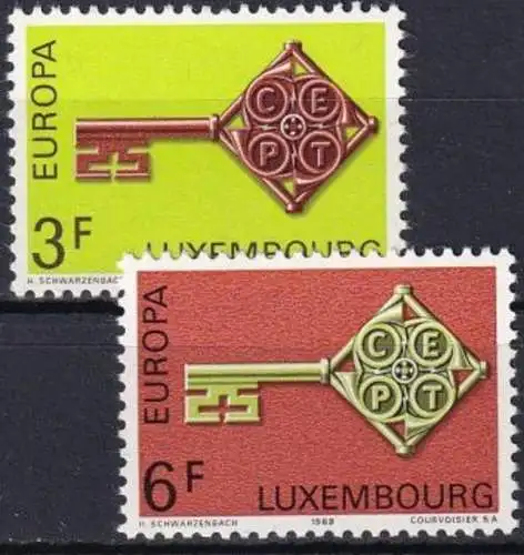 LUXEMBURG 1968 Mi-Nr. 771/72 ** MNH - CEPT