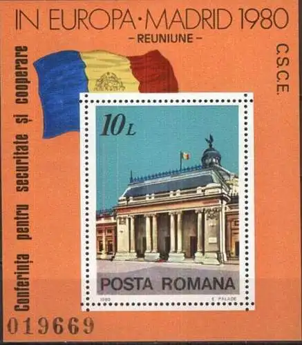 RUMÄNIEN 1980 Mi-Nr. Block 174 ** MNH