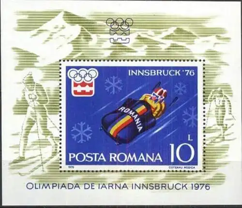 RUMÄNIEN 1976 Mi-Nr. Block 128 ** MNH