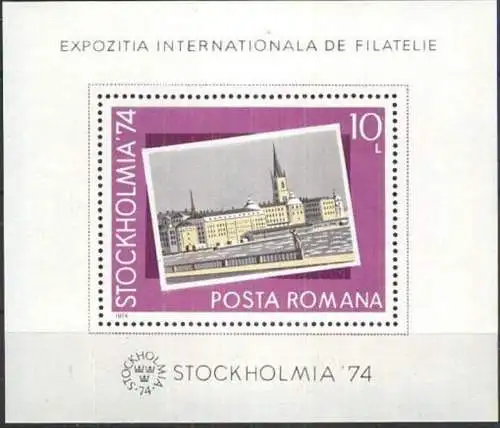 RUMÄNIEN 1974 Mi-Nr. Block 116 ** MNH