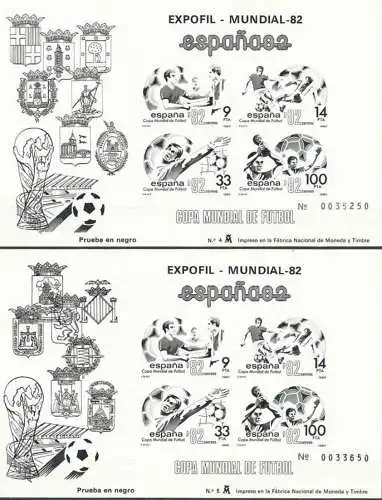 SPANIEN 1981 Mi-Nr. Block 25/26 Schwarzdruck ** MNH