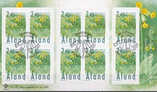 ALAND 1999 Mi-Nr. FB 156 Folienblatt o used - aus Abo