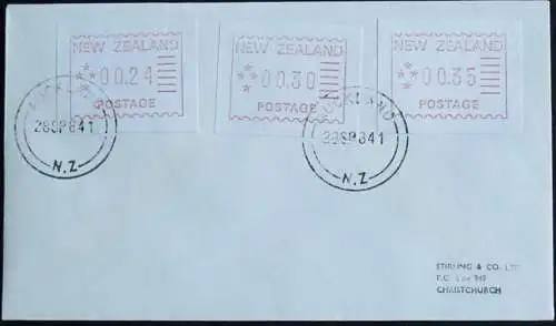 NEUSEELAND 1984 Mi-Nr. ATM 1 S1 Brief