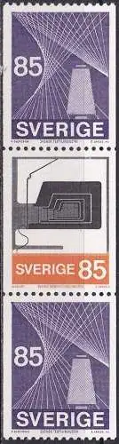 SCHWEDEN 1974 Mi-Nr. 864/65 3er Streifen ** MNH