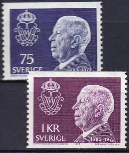 SCHWEDEN 1973 Mi-Nr. 826/27 ** MNH