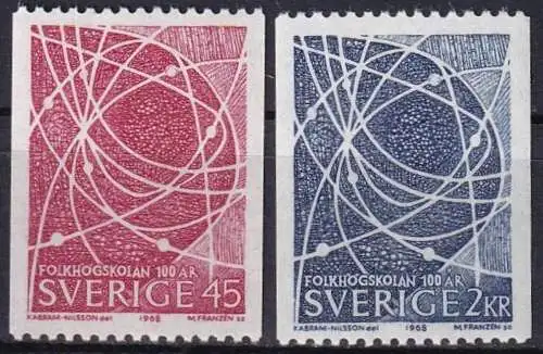 SCHWEDEN 1968 Mi-Nr. 614/15 C ** MNH