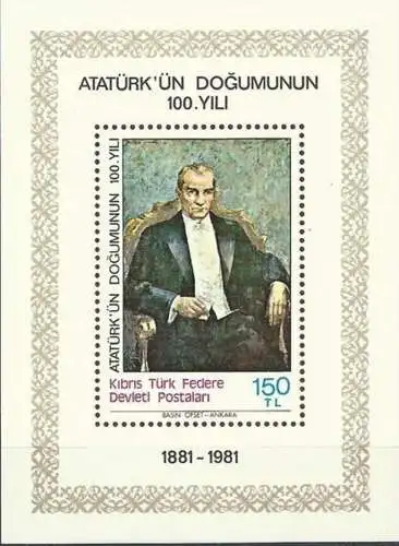 TÜRK. ZYPERN 1981 Mi-Nr. Block 2 ** MNH