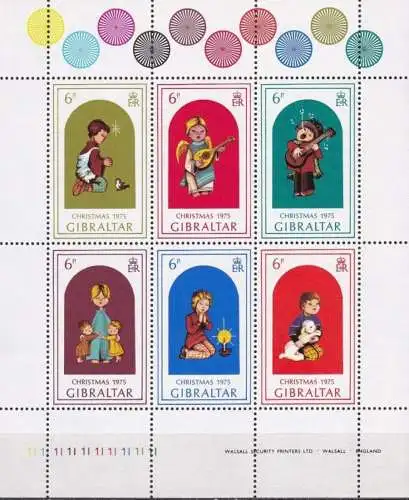 GIBRALTAR 1975 Mi-Nr. 328/33 Kleinbogen ** MNH