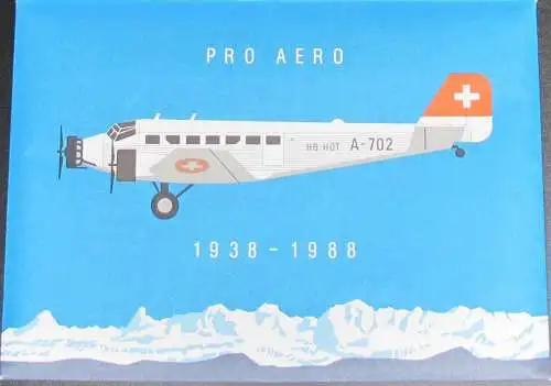 SCHWEIZ 1988 Mi-Nr. 1369 Umschlag mit 5 Briefen Flugpost