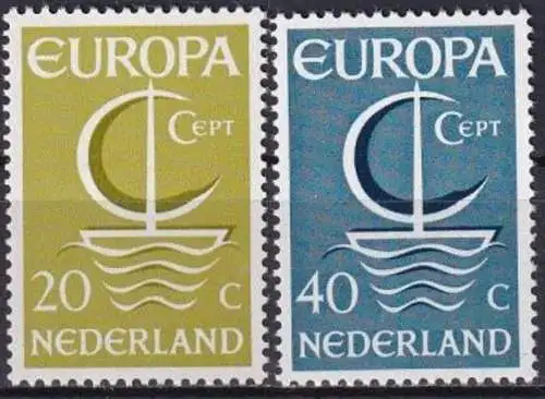 NIEDERLANDE 1966 Mi-Nr. 864/65 **  MNH