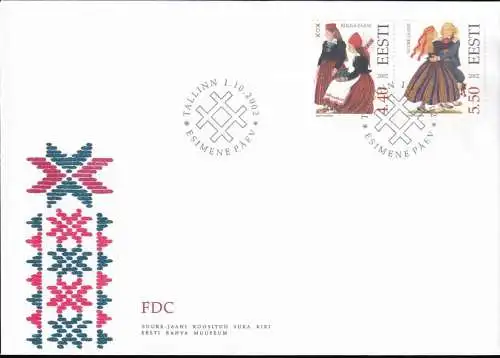 ESTLAND 2002 Mi-Nr. 448/49 FDC