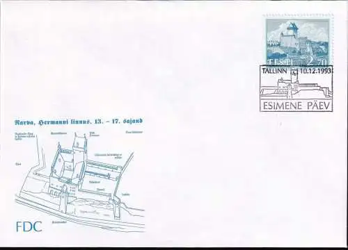 ESTLAND 1993 Mi-Nr. 218 FDC