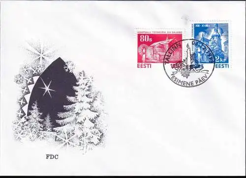 ESTLAND 1993 Mi-Nr. 216/17 FDC