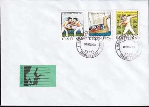 ESTLAND 1993 Mi-Nr. 207/09 FDC