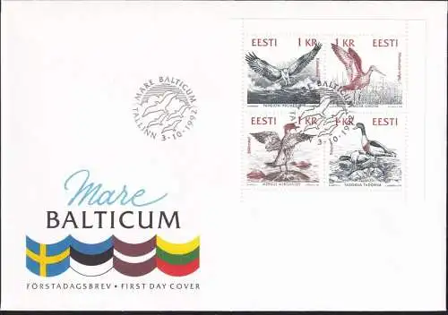 ESTLAND 1992 Mi-Nr. 188/91 FDC