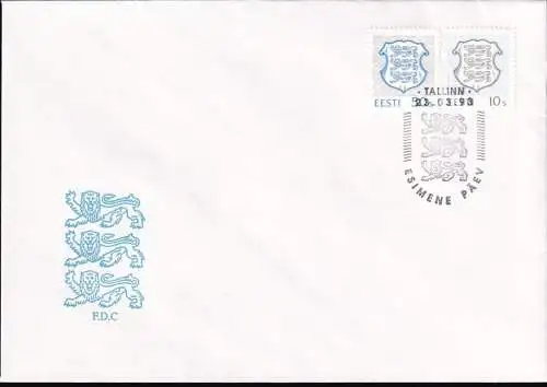 ESTLAND 1993 Mi-Nr. 204/05 Av FDC