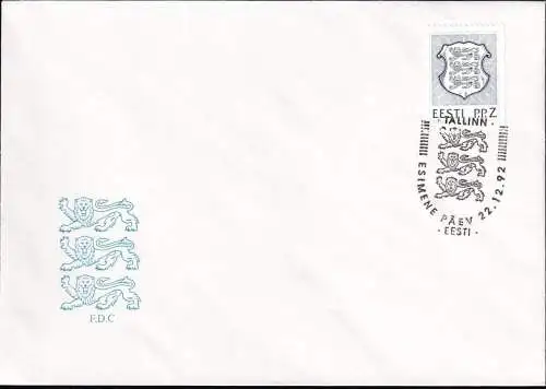 ESTLAND 1992 Mi-Nr. 197 FDC