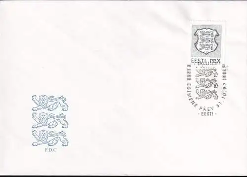 ESTLAND 1992 Mi-Nr. 192 FDC