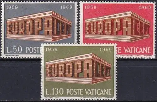 VATIKAN 1969 Mi-Nr. 547/49 ** MNH