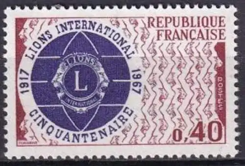 FRANKREICH 1967 Mi-Nr. 1601 ** MNH