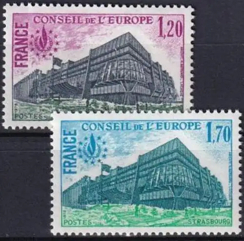 FRANKREICH 1978 Mi-Nr. Europarat 23/24 ** MNH