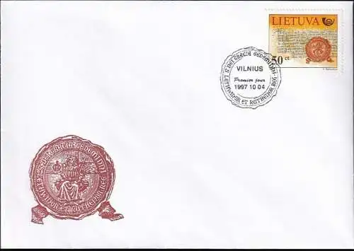 LITAUEN 1997 Mi-Nr. 651 FDC