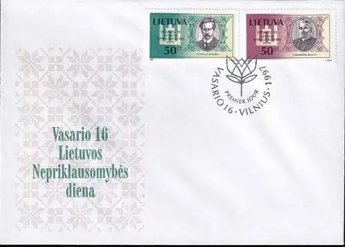 LITAUEN 1997 Mi-Nr. 632/33 FDC