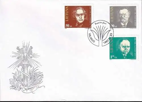 LITAUEN 1997 Mi-Nr. 627/29 FDC