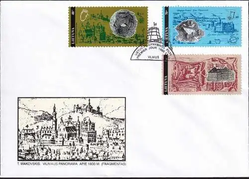 LITAUEN 1995 Mi-Nr. 594/96 FDC