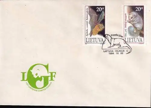 LITAUEN 1994 Mi-Nr. 566/67 FDC