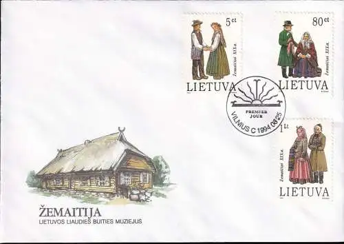 LITAUEN 1994 Mi-Nr. 557/59 FDC