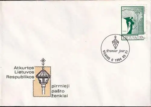 LITAUEN 1994 Mi-Nr. 556 FDC