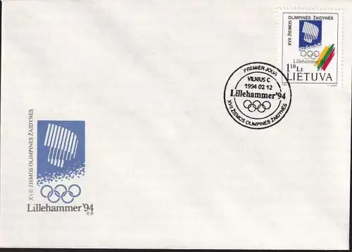 LITAUEN 1994 Mi-Nr. 547 FDC