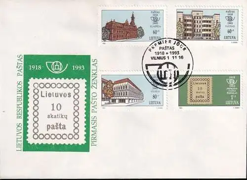 LITAUEN 1993 Mi-Nr. 540/43 FDC