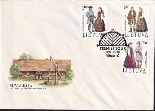 LITAUEN 1992 Mi-Nr. 508/10 FDC